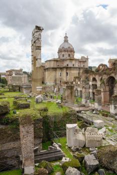 Church of Saint Cosma and Damiano in the Roman forum in Rome