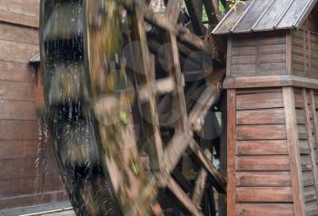 Waterwheel in the Nan Lian Garden by Chi Lin Nunnery in Hong Kong