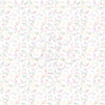 Floral seamless pattern. Leaves background. Flourish garden texture