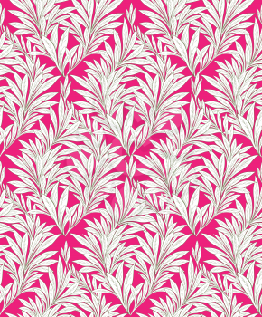 Abstract ornamental leaf texture. Floral seamless background. Pop-art leave pattern.