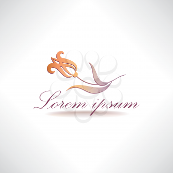Abstract flower logo. Floral icon. Beauty spa label design.