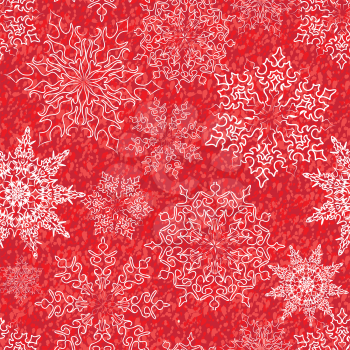 Snow seamless pattern Christmas Winter holiday background