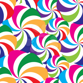 Abstract geometric pattern. Holiday swirl tiled ornament. Multicolor ornamental party background.