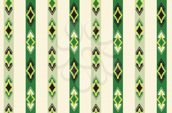 Abstract ethnic ikat seamless pattern. Geometric ornamental stripy print. Wallpaper tribal decor. Traditional  striped orient background. Ethnic stripe motif for wrapping, wallpaper, fabric, textile, embroidery