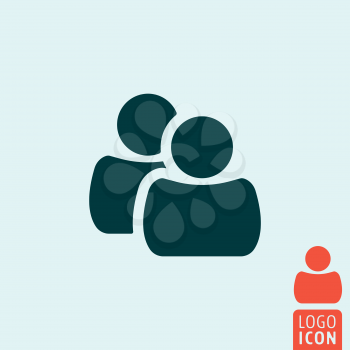 Population icon. Population logo. Population symbol. Population people icon isolated, minimal design. Vector illustration