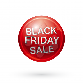 Black Friday sale button icon. Vector illustration