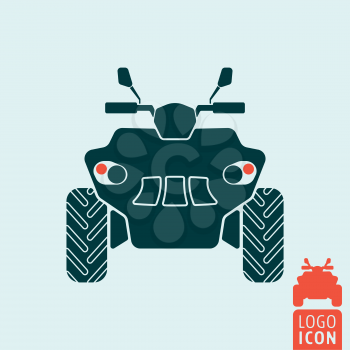 Quad bike icon. All terrain vehicle. Atv. Four wheeler. Vector illustration