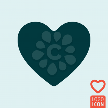 Heart icon. Simple heart symbol. Vector illustration