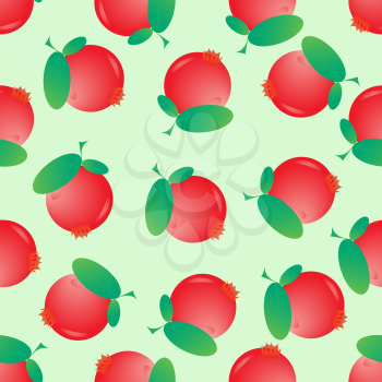  Seamless cranberry pattern. Berry background