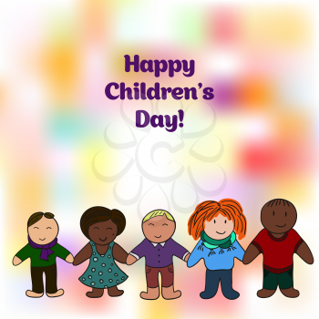 World Children's Day. Picture for your design. Card