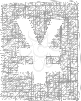 Yen sign - Freehand Symbol