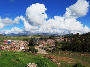 Agricultural field in Sacred Valley, Cusco Region, Peru