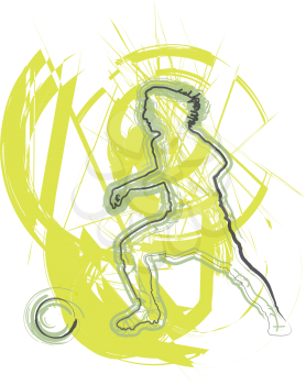 Football player. Vector illustration