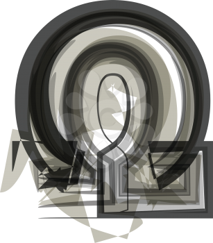 Abstract omega Symbol illustration