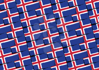 Grunge ICELAND flag or banner vector illustration