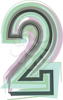Number 2 - Logo Icon Design - Vector Illustration
