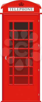 One symbol of the UK red street telephone booth