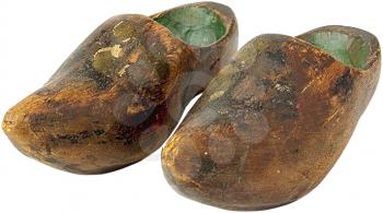 Royalty Free Photo of an Antique Wooden Clogs