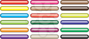 Set of color web buttons.