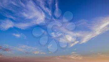 Summer sky and clouds. Nature outdoor background