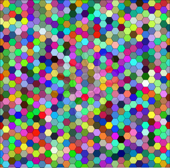 Abstract colorful background from pentagons