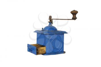 Vintage Coffee Mill Isolated on White Background