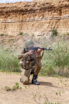 Soviet paratrooper in Afghanistan during the Soviet Afghan War