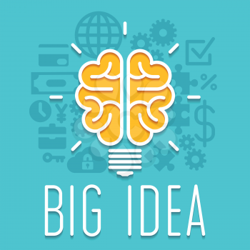 Rich idea innovation light bulb infographic concept. Success idea for innovation business. Symbol idea illustration vector