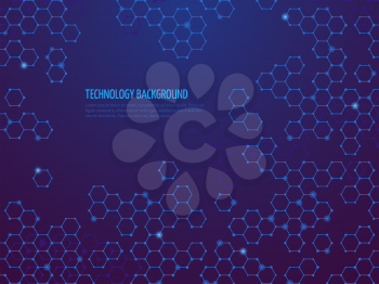 Abstract molecule background. Hexagon dna network. Science chemical and bio technologies vector concept. Illustration of hexagon dna, chemical bio connect