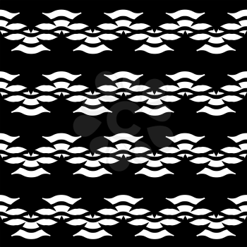 Vector abstract geometric seamless pattern in black and white. Modern graphic monochrome style illustration