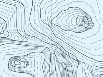 Topographic contour, line vector map with mountain. Illustration of terrain topographic, geographic cartography relief
