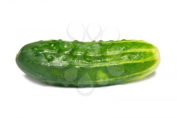 Green cucumber isolated on the white background