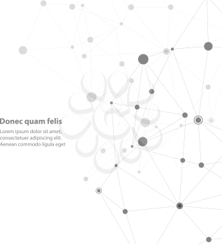 Modern vector design with elements of molecular bonds.