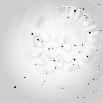 Vector abstract polygonal social network and creative background.