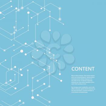 Abstract Line Pattern Hexagon. Creative technology design.