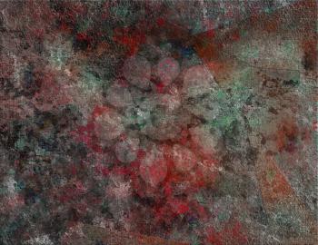 Muted color abstract composition. 3D rendering