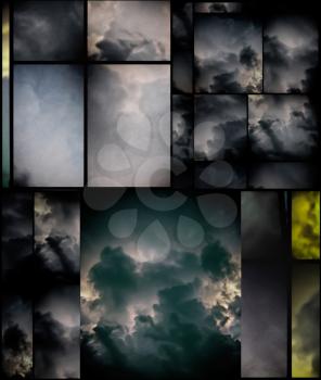 Abstract geometrc background with clouds