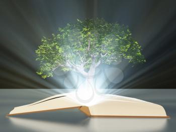 Book with tree