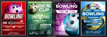 Bowling Poster Vector. Design For Sport Pub, Cafe, Bar Promotion. Bowling Ball. Modern Tournament. A4 Size. Championship Bowling Club League Flyer Template. Strike. Layout Game Illustration