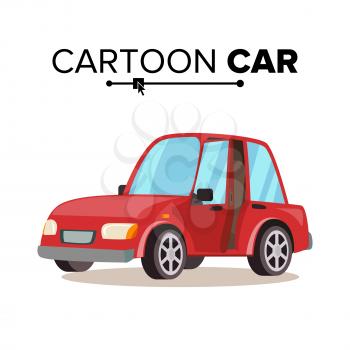 Cartoon Car Vector. Reg. Flat Style Isolated