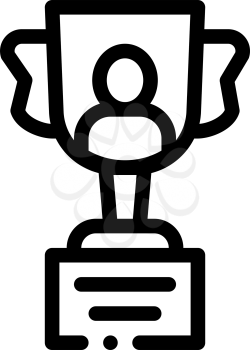 Goblet Human Talent Icon Vector Thin Line. Contour Illustration