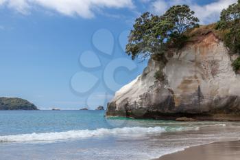 Cathedral Cove beach near Hahei in New Zealand
