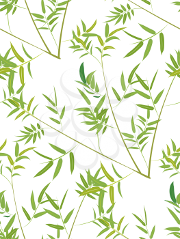 Jungle plants, green bamboo leaves pattern design background.