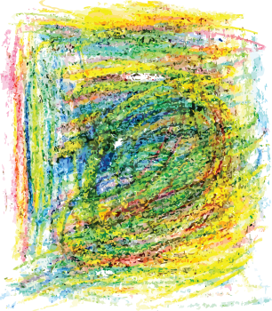 Colorful grunge texture made with wax crayons.