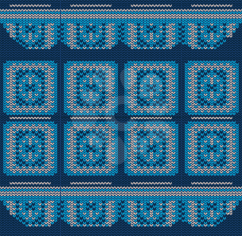 Sweater design pattern with decorative abstract ornament.