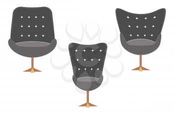 Illustration of a simple cartoon armchair over white background.