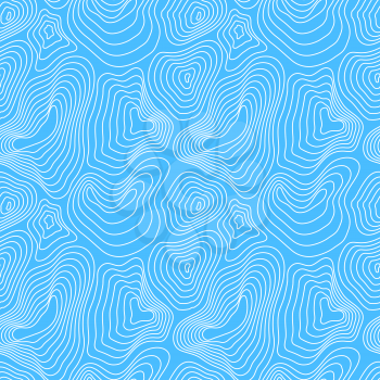 Heights map, white contour on blue pattern