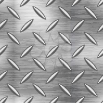 Industrial metal plate with non slip surface, seamless pattern