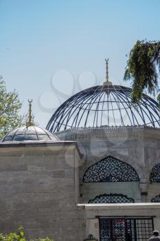 Outer view of dome in Ottoman architecture  in, Istanbul, Turkey