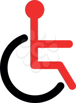 Sign of the disabled it is color icon . Simple style .